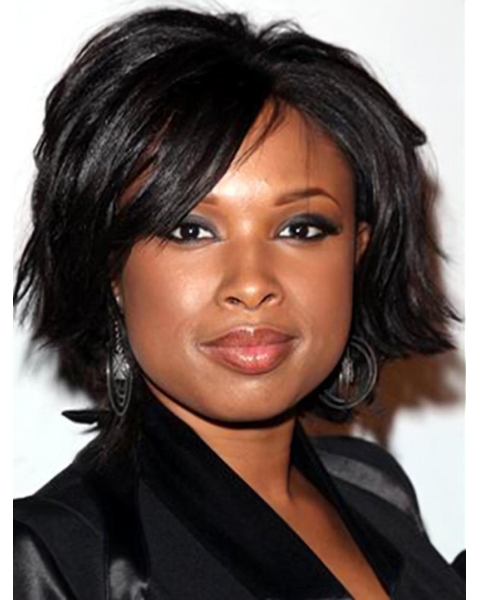 Nice Black Lace Front Chin Length Jennifer Hudson Wigs