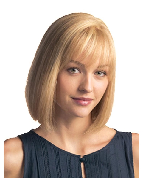 Braw Blonde Monofilament Chin Length Human Hair Wigs