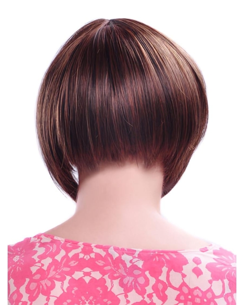 Sassy Auburn Straight Chin Length Bob Wigs