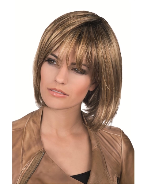 Stylish Lace Front Straight Chin Length Bob Wigs