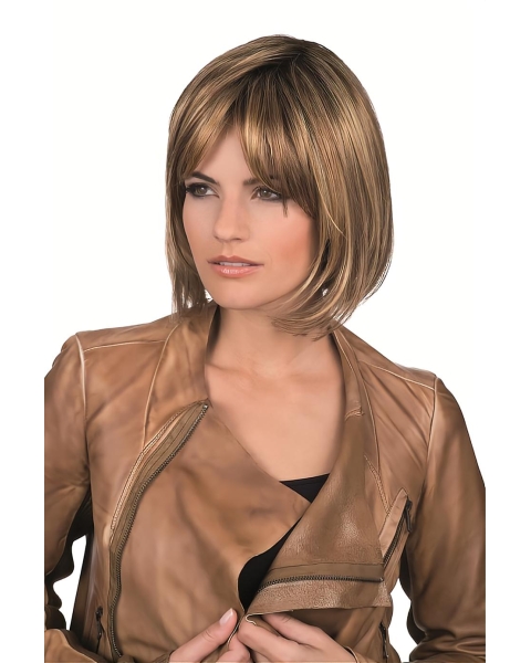 Stylish Lace Front Straight Chin Length Bob Wigs