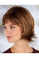 Brown Sassy Straight Synthetic Medium Wigs