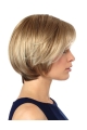 Elegant Blonde Monofilament Chin Length Wigs For Cancer