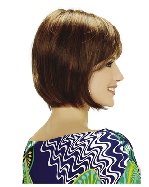 Comfortable Blonde Straight Chin Length Bob Wigs