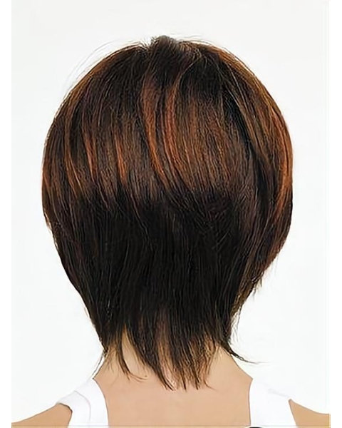 Monofilament Fabulous Straight Synthetic Medium Wigs