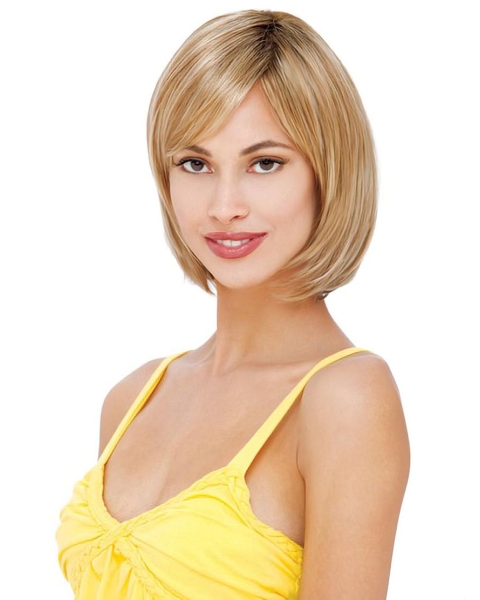 Glamorous Blonde Lace Front Chin Length Remy Human Lace Wigs