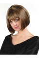 Fashionable Brown Straight Chin Length Bob Wigs