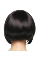 Trendy Black Straight Chin Length Bob Wigs