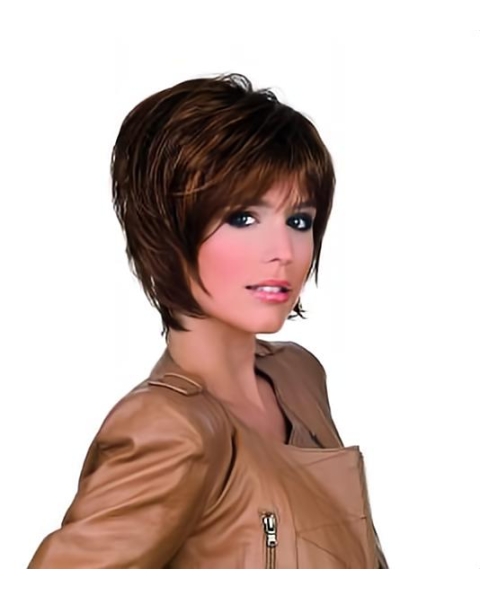 Soft Synthetic Auburn Lace Front Medium Wigs