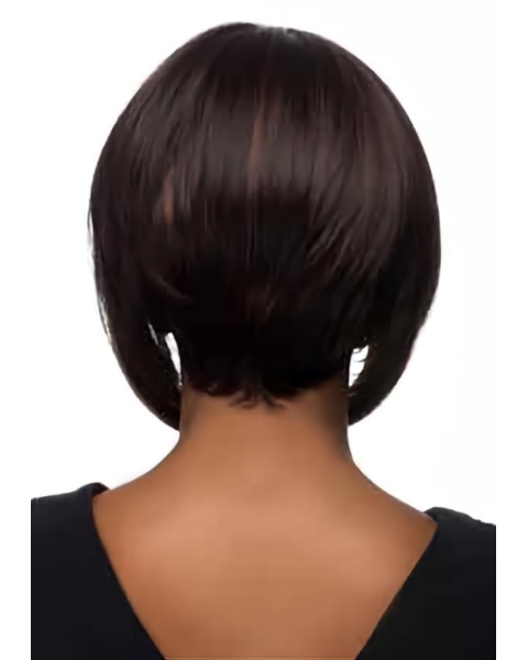 Trendy Black Straight Chin Length African American Wigs