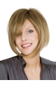 Polite Blonde Straight Chin Length Wigs For Cancer