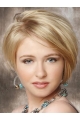 Exquisite Blonde Straight Chin Length Lace Front Wigs For Cancer