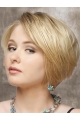 Exquisite Blonde Straight Chin Length Lace Front Wigs For Cancer