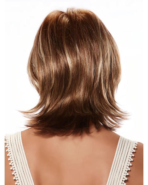 Trendy Synthetic Auburn Straight Medium Wigs