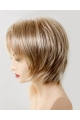 Mature Blonde Straight Chin Length Synthetic Wigs