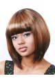 Faddish Auburn Straight Chin Length African American Wigs