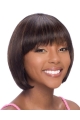 Refined Auburn Straight Chin Length African American Wigs