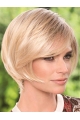 Elegant Monofilament Blonde Chin Length Lace Wigs