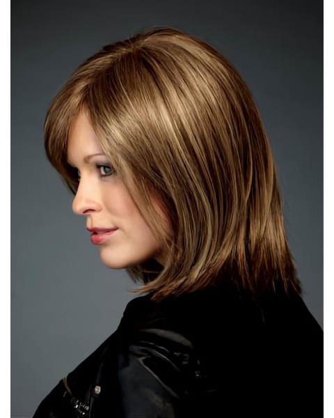 Online Brown Straight Chin Length Bob Wigs