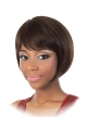 Affordable Brown Straight Chin Length African American Wigs