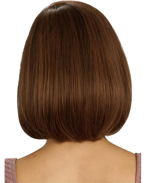 Shining Monofilament Straight Chin Length Full Lace Wigs For Cancer