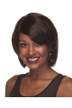 Trendy Brown Straight Chin Length African American Wigs