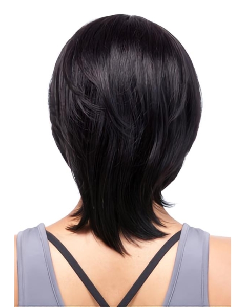 Black Straight Chin Length African American Wigs