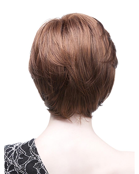 Gentle Synthetic Monofilament Straight Wigs For Cancer