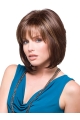 Faddish Brown Straight Chin Length Bob Wigs