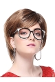 Popular Brown Straight Chin Length Wigs For Cancer