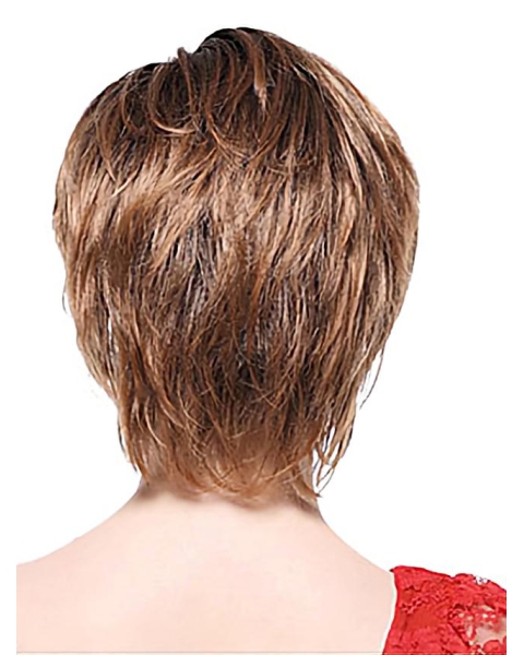 Popular Brown Straight Chin Length Wigs For Cancer