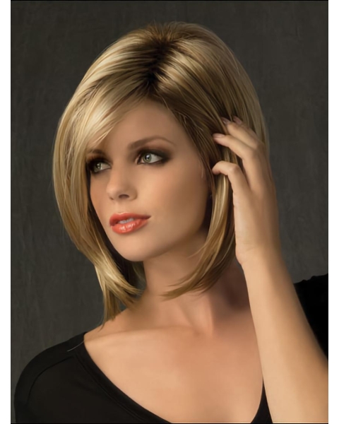 Bobs Popular Blonde Straight Medium Wigs