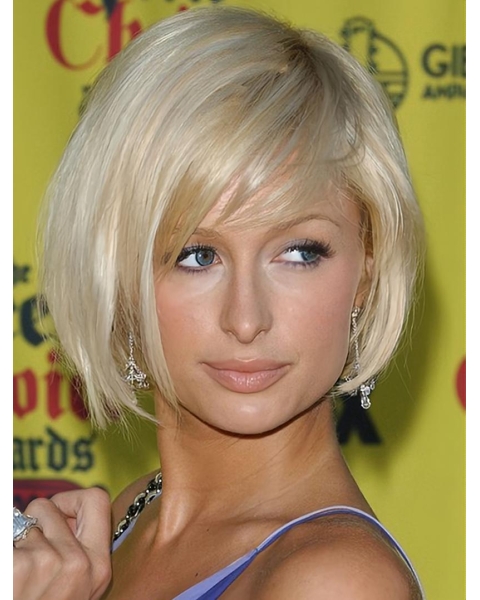 Cosy Blonde Straight Chin Length Paris Hilton Wigs