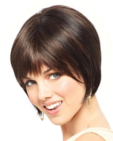 Natural Synthetic Auburn Lace Front Medium Wigs