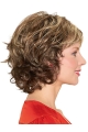 Curly With Bangs Monofilament 12" Blonde Synthetic Wigs For Women