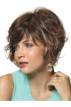 Brown Curly 10" Synthetic Bobs The Best Monofilament Wigs