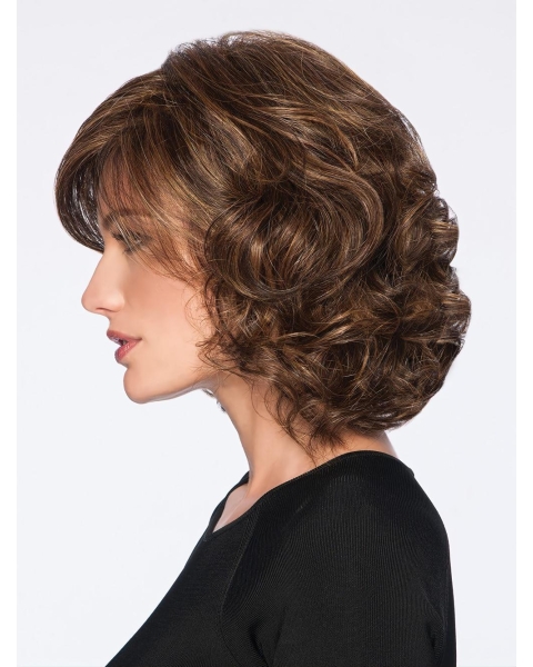 Brown Classic Women'S Curly Synthetic Wigs