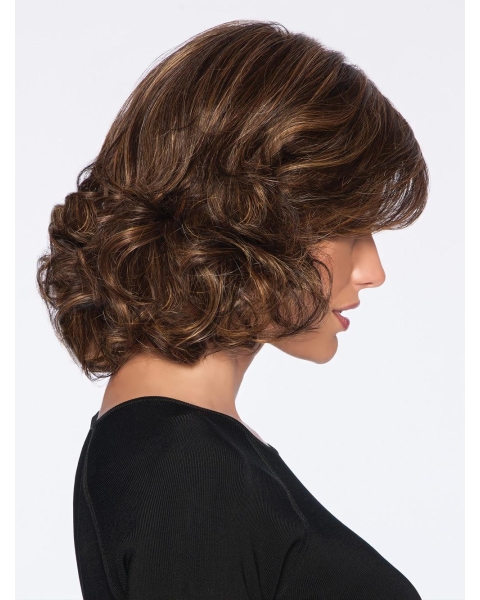 Brown Classic Women'S Curly Synthetic Wigs