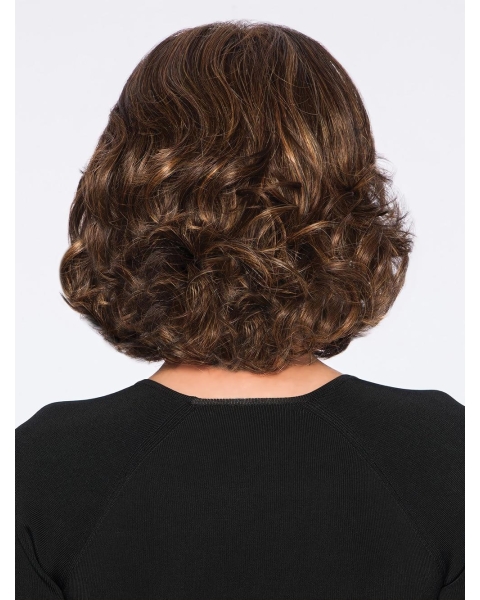 Brown Classic Women'S Curly Synthetic Wigs