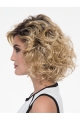 Curly Capless Blonde Classic Synthetic Wigs