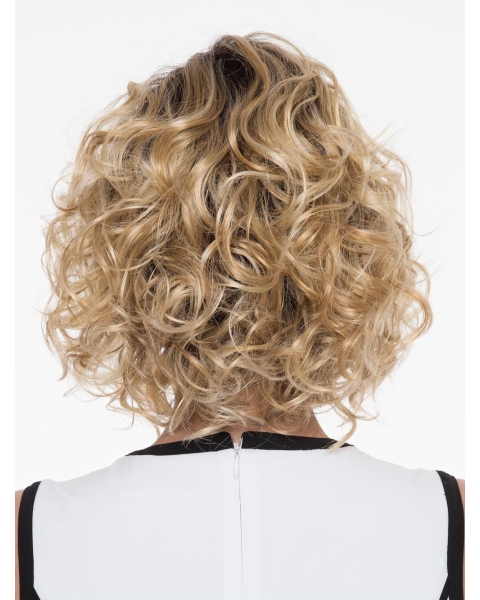 Curly Capless Blonde Classic Synthetic Wigs