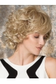 Fabulous Curly Design Chin Length Blonde Layered Wigs