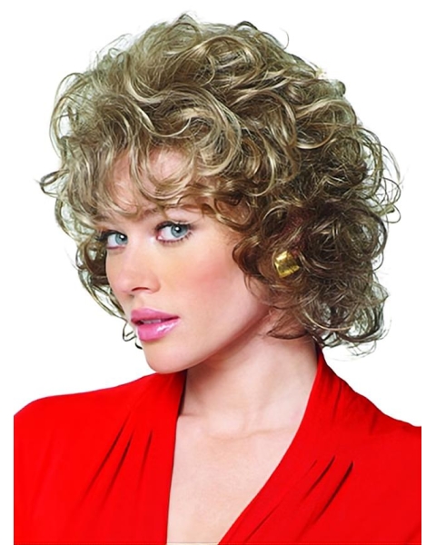 Lace Front Curly Chin Length Classic Wigs