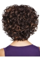 Good Brown Curly Chin Length African American Wigs