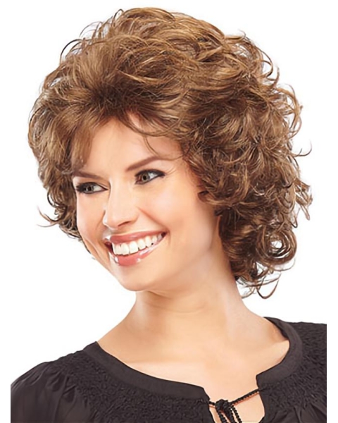 Durable Auburn Curly Chin Length Classic Wigs