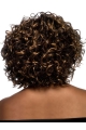 Brown Curly Synthetic Preferential Medium Wigs