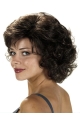 Sleek Black Curly Chin Length Classic Wigs