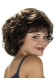 Sleek Black Curly Chin Length Classic Wigs