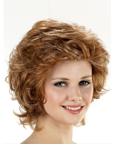 Pleasing Lace Front Curly Chin Length Classic Wigs