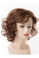 Durable Brown Curly Chin Length Synthetic Wigs